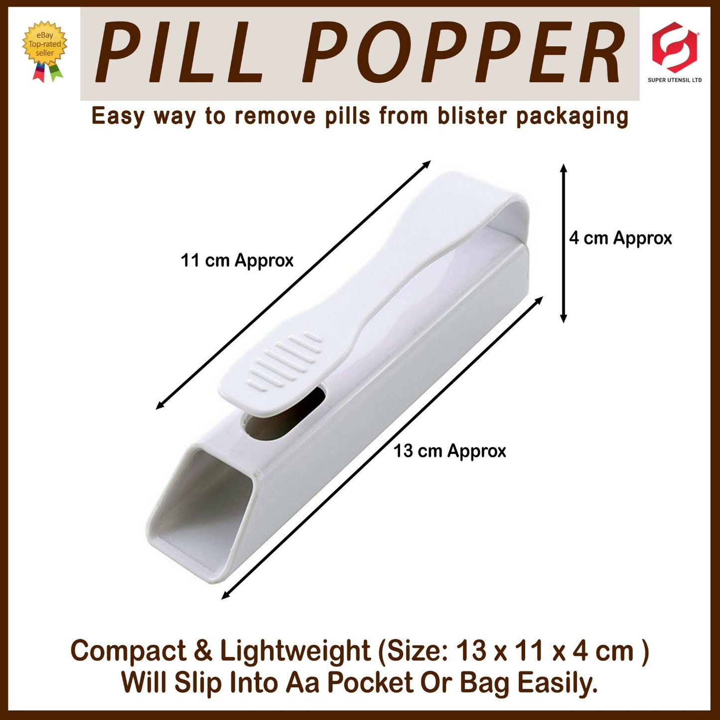 Pill Puncher Blister Pack Remover Disability Aids Tablet Popper