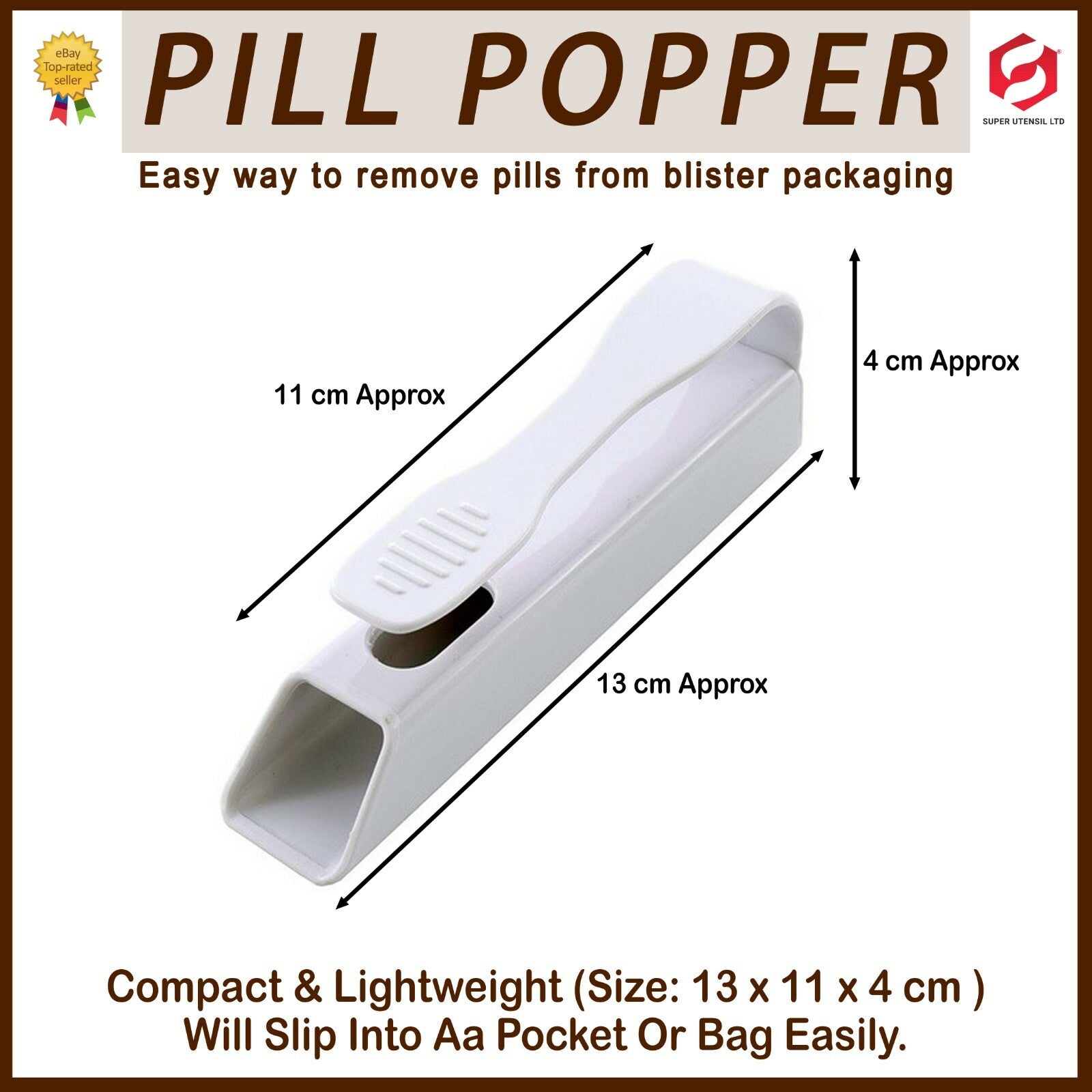 Pill Puncher Blister Pack Remover Disability Aids Tablet Popper